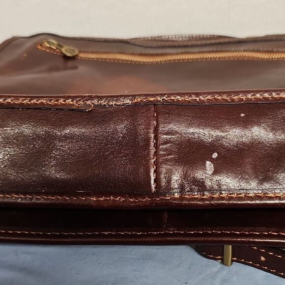 TIME RESISTANCE LEATHER BRIEFCASE BFPM-07-070 - Picture 6 of 13